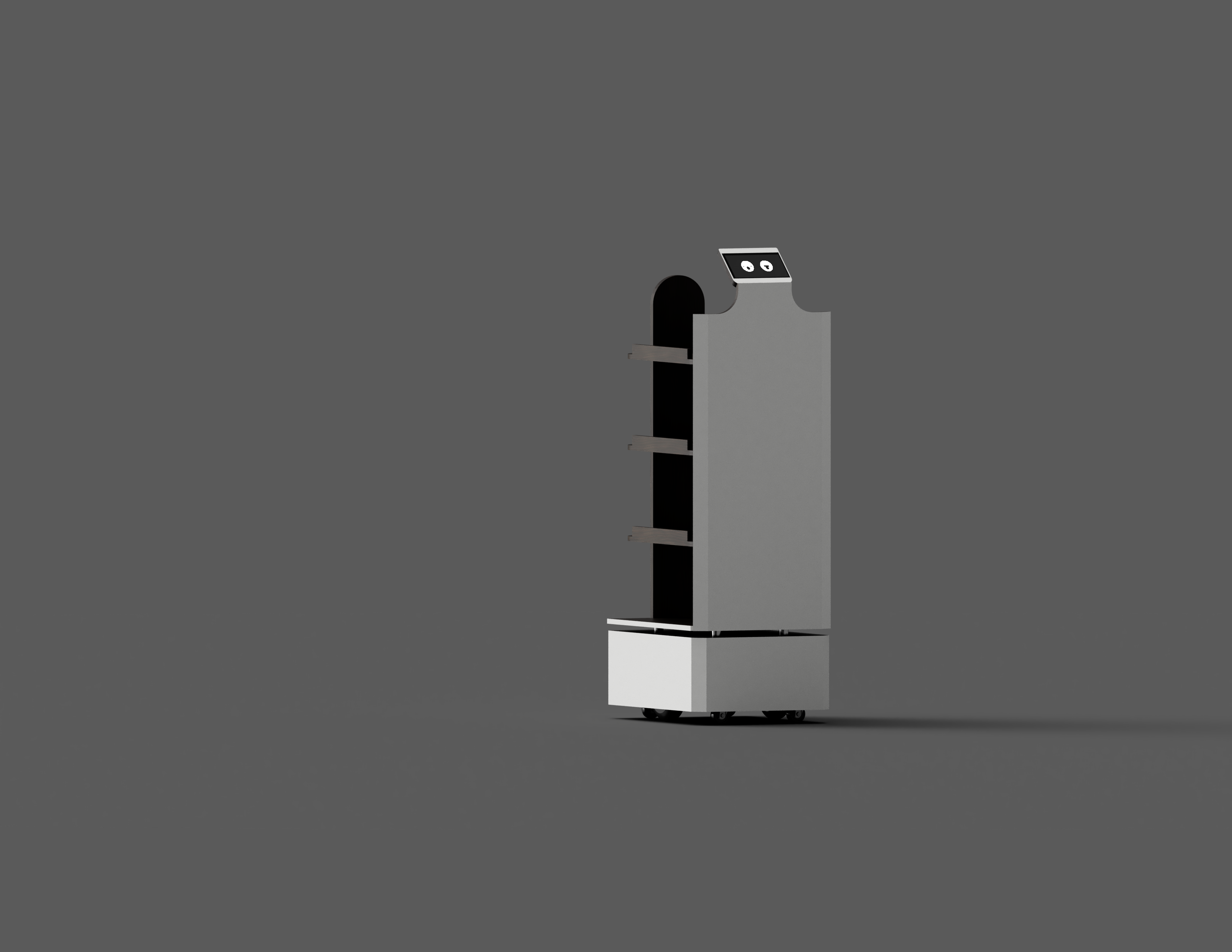 Serving robot side view